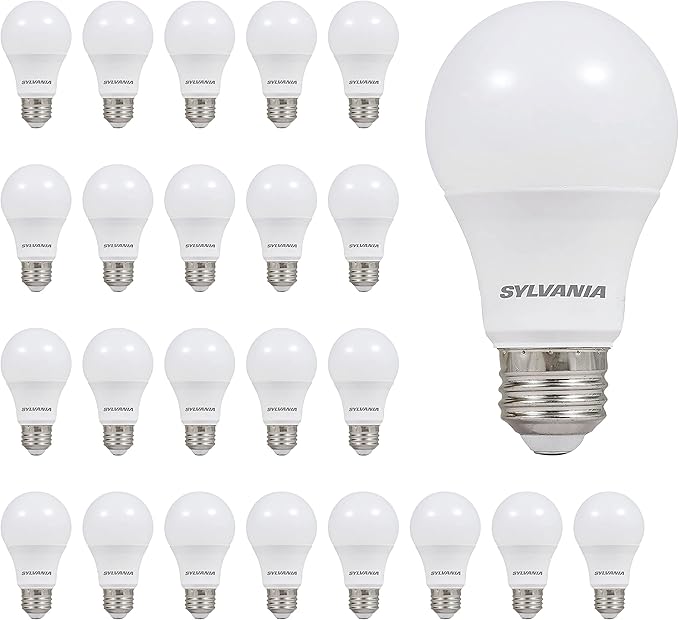 Sylvania LED Light Bulb, 100W Equivalent A19, Efficient 14W, Medium Base, Frosted Finish, 1500 Lumen, Soft White - 24 Pack (41299)