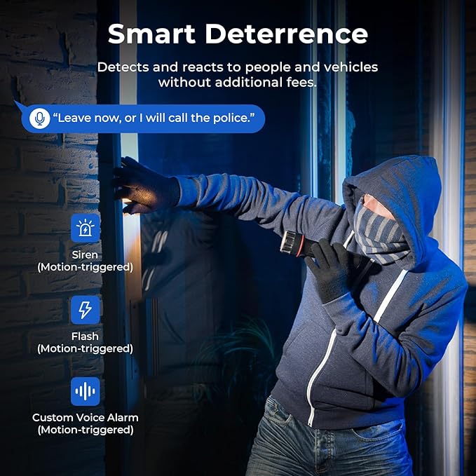 IMILAB EC6 Dual 3K+3K Plug-in Outdoor Security Camera: Outdoor Camera for Home Security w/Motion Spotlight/Siren, Wired 360° Rotate Cam, Person Tracking, 24/7 Continuous Recording, Color Night Vision