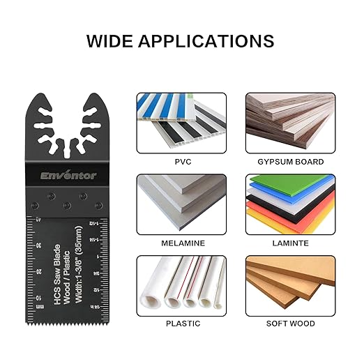 Enventor 67 PCS Oscillating Tool Blade, Universal Multitool Blade Kit, Quick Release Oscillating Saw Accessories Compatible with Enventor 23Q1-3, 86229, 98606, Dewalt, Dremel, Ryobi