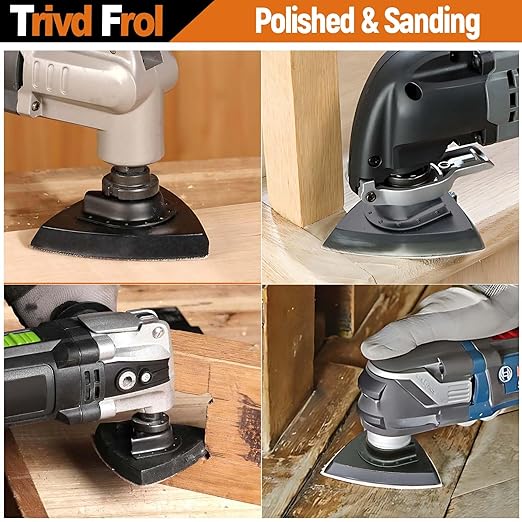 121 Pack Oscillating Saw Blades, Titanium Oscillating Tool Blades with Sandpaper, Multitool Blades for Wood Metal Plastics Cutting, Multi Tool Blades Kits Fit Bosch Dewalt Ryobi Milwaukee