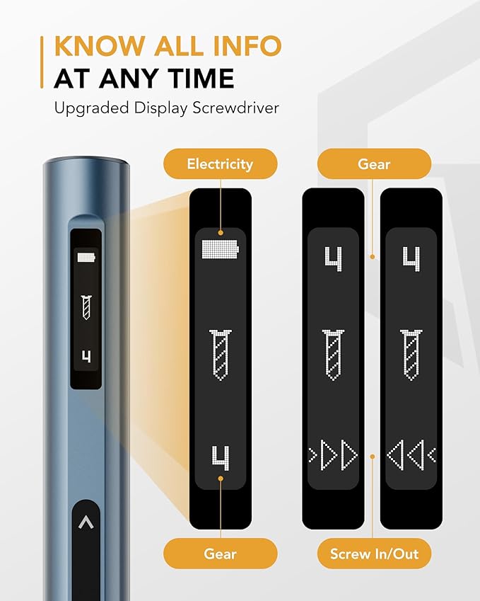 VIGRUE Mini Electric Screwdriver Set, 400RPM Electric Precision Screwdriver with Drill Bits, 5 Torque Level 48 Magnetic Bits, Repair Tool Kit for Electronics Phone Watch Jeweler Laptop