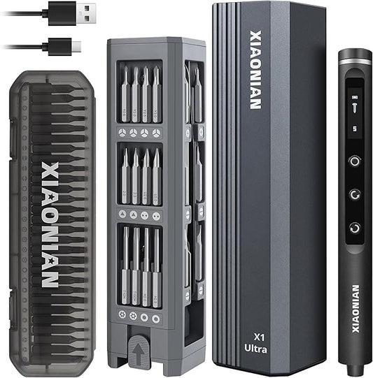 3.7V Precision Electric Screwdriver Set,76 IN 1 Magnetic Storage Mini Electric Screwdriver Cordless Set with LED Display,5 Torque Settings Repair Tool Kit for Electronics Phone Camera Laptop Watch