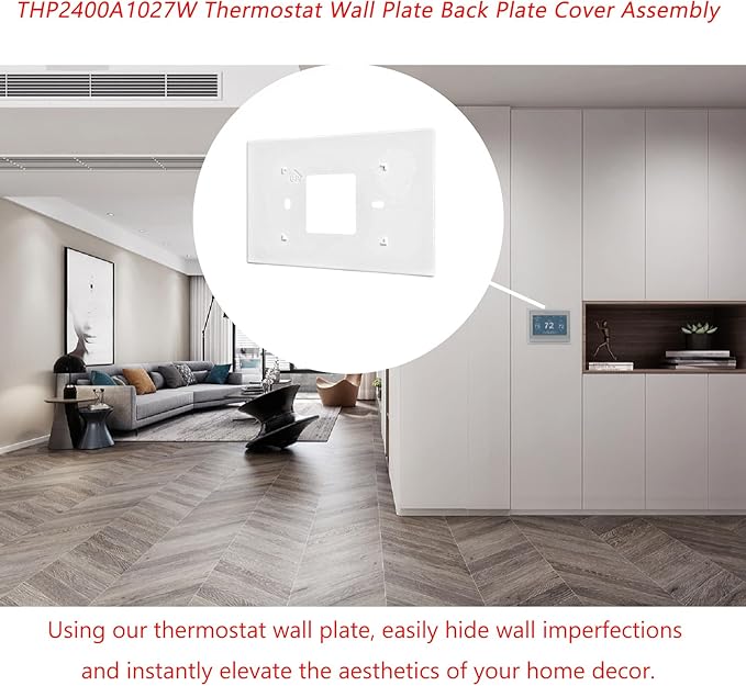 THP2400A1027W Thermostat Wall Plate Back Plate White Cover Assembly (2)