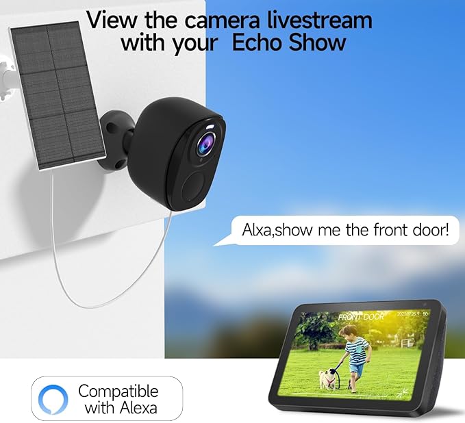 Security Cameras Wireless Outdoor -2K Home Security Camera Battery Powered, Outdoor Security Cameras with 3MP Color Night Vision/Spotlight/IP65 Waterproof/PIR Detection/2-Way Talk/Cloud/SD-up to 256G