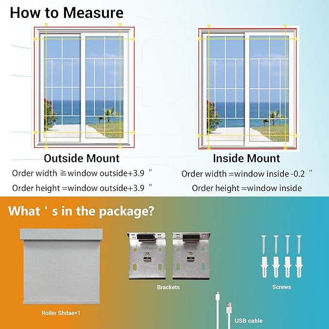 Motorized Blinds with Remote, Light Filtering Smart Roller Blinds Compatible with Apple Homekit Google Home and Alexa, Automatic Window Blinds Customize, Grey