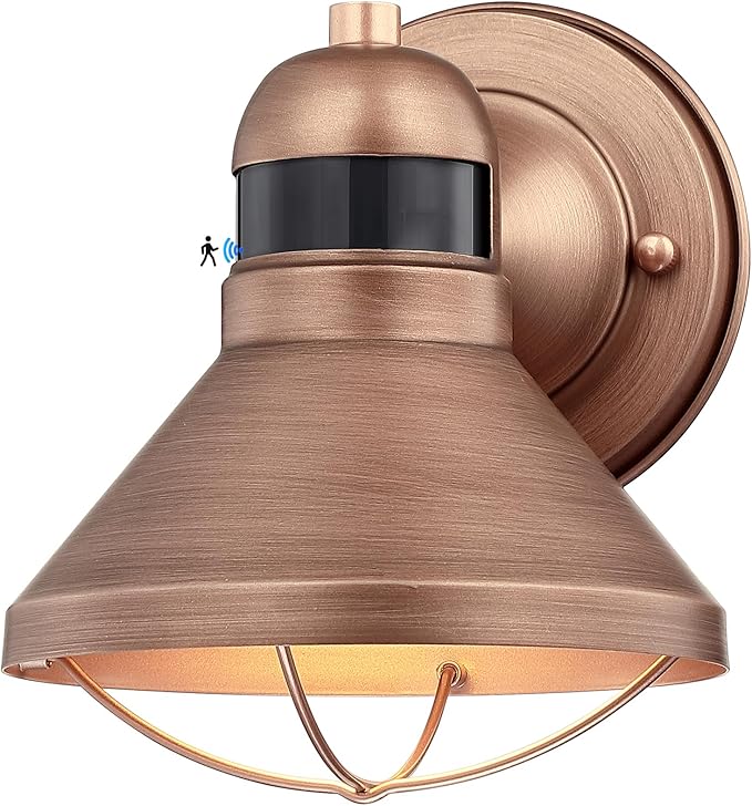 LONEDRUID Motion Sensor Outdoor LED Barn Light Dusk to Dawn Exterior Wall Lantern Waterproof Outside Sconce Lighting Fixtures Farmhouse Wall Mount Porch Lamp for House Garage Patio