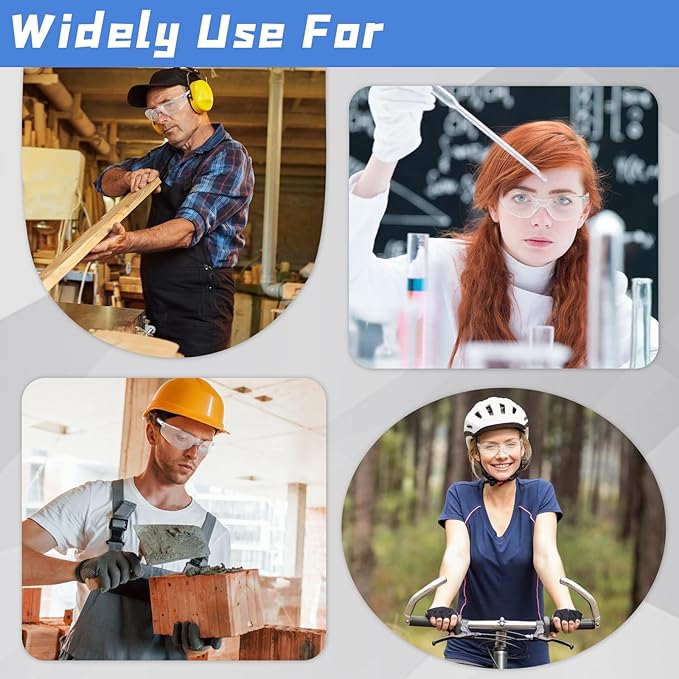 Safety Glasses Bulk of 100,ANSI Z87.1 Eye Protection Goggles with Scratch and Impact Resistant for Construction and Laboratory