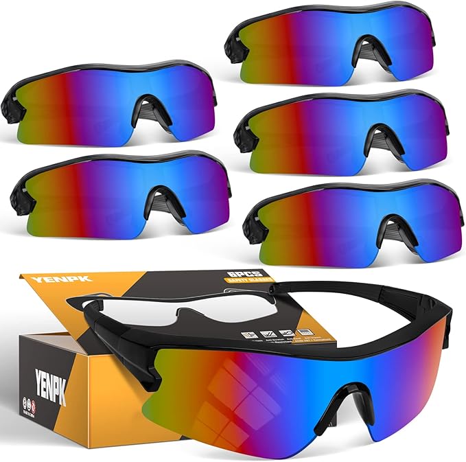 Safety Glasses Goggles for Men, Anti Scratch ANSI z87+ Compliant UV Protection Protective Eyewear Rubber Non-slip Leg