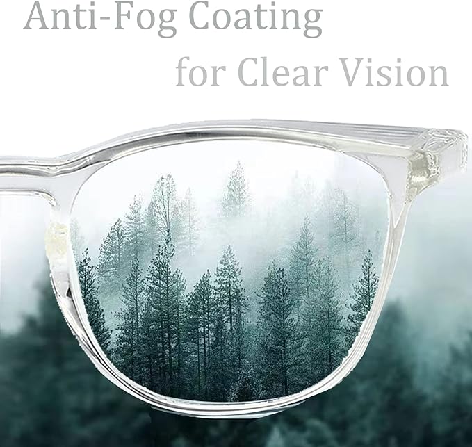 Safety Glasses for Men Women, Anti Fog Safety Goggles Comfortable Blue Light Blocking UV Protective Adult Nurse