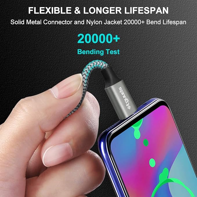 etguuds USB to USB C Cable 1ft, 2-Pack Short USB A to Type C Charger Cord Fast Charging for Samsung Galaxy A15 A25 A35 A55 A54, S24 S23 S22 S21 S20 S10 S10E, Note 20 10, Moto G, for iPhone 16 15