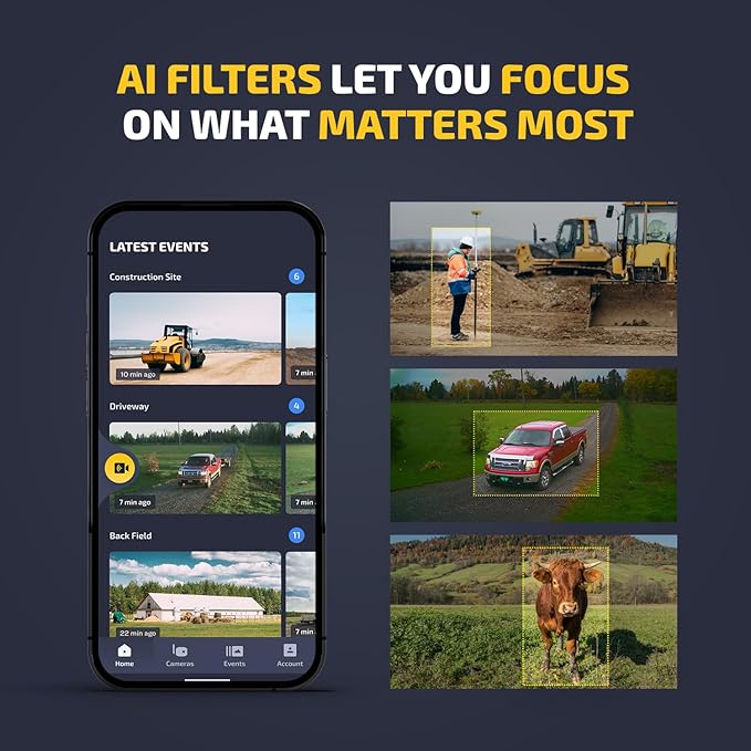 Vosker V300 Ultimate 4G-LTE Autonomous Outdoor Security Camera with External Solar Panel | High-Capacity 15,000 mAh External Solar Power Bank | SIM Cards Included | No WiFi Needed | Live Streaming