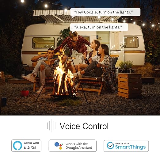 Minoston Outdoor Smart Plug Wi-Fi Plugs Outlet with 2 Individual Control Sockets, Weather-Resistance, Work with Alexa, Google Assistant, 125V, 2.4 GHz Wireless Frequency, No Hub Required (MP24W)