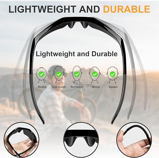 Safety Glasses Goggles for Men, Anti Scratch ANSI z87+ Compliant UV Protection Protective Eyewear Rubber Non-slip Leg