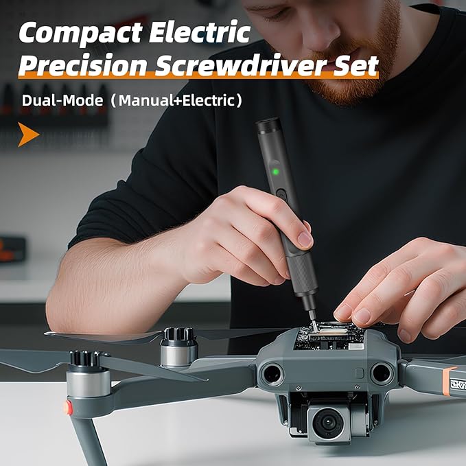 Mini Electric Screwdriver Set 24-in-1, 3.7V Precision Screwdriver Set, USB-C Rechargeable, Small Electric Screw Driver for Phone Camera Laptop Watch Metal Bits for Home DIY Projects