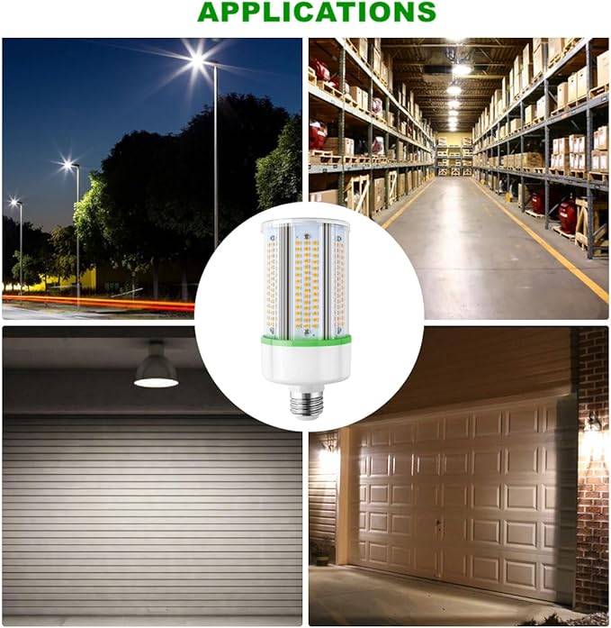 2-Pack 50W LED Corn Light Bulb,E26 led Bulbs 5000k,Replacement HID HPS CFL MH Lamp for Indoor Outdoor Ceiling Fan Garage Yard Porch Lighting 110-277v