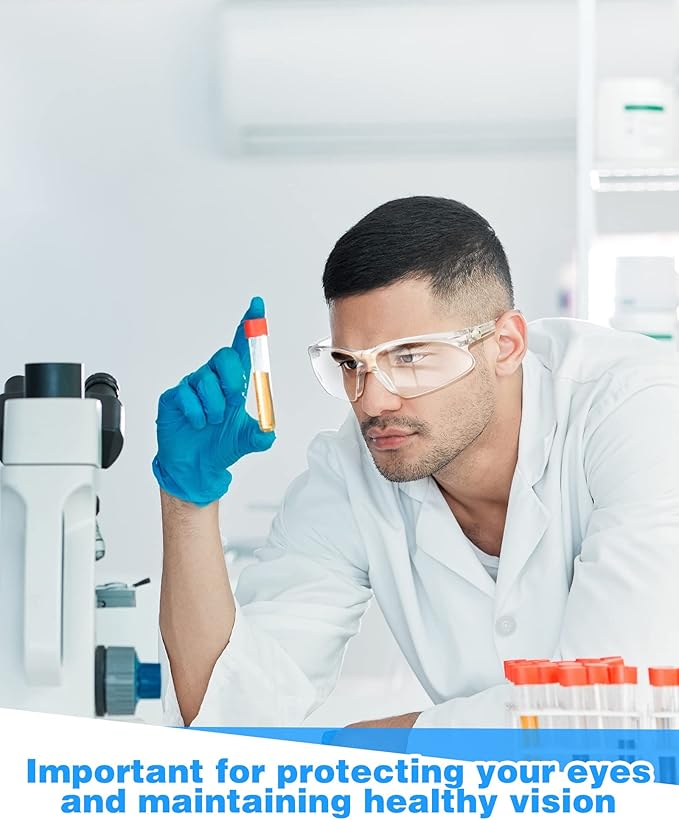 Xuhal 100 Pair Safety Glasses Bulk Clear Eye Protection Ansi Z87.1 Protective over Eyeglasses