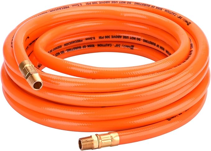 WYNNsky 3/8" X 25ft PVC Air Compressor Hose Kit With 17 Piece Air Tool and Air Compressor Accessories Kit