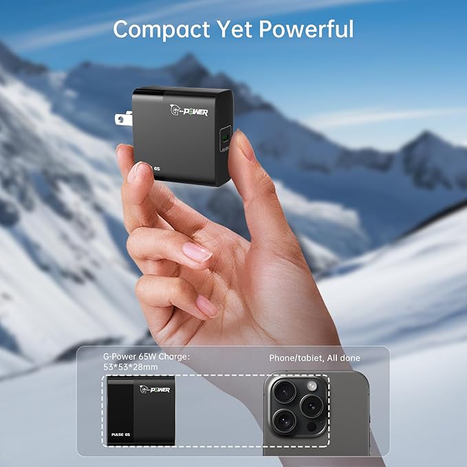 USB C Charger 65W, PD 3.0/PPS Fast Charging Block,Foldable Wall Charger for MacBook Pro/Air,for iPhone 16/15/14 Series, Samsung Galaxy, Google Pixel,and More