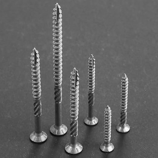 #10 * 2-1/4" 304 Stainless Steel Deck Screws, (97pcs) 1 lbs.Exterior Wood Screws, Rust Resistant Epoxy Coated, Bronze, T20 Star Bit