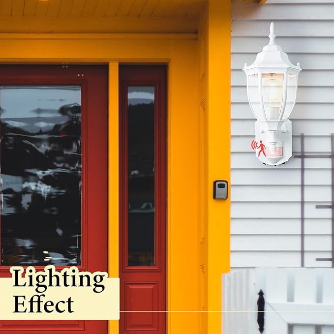 Porch Lights Outdoor Motion Sensor Wall Sconce Anti-Rust Aluminum, Exterior Outdoor Wall Lights Dusk to Dawn Porch Light Fixture Wall Mount for House Outside Patio 2Pack White