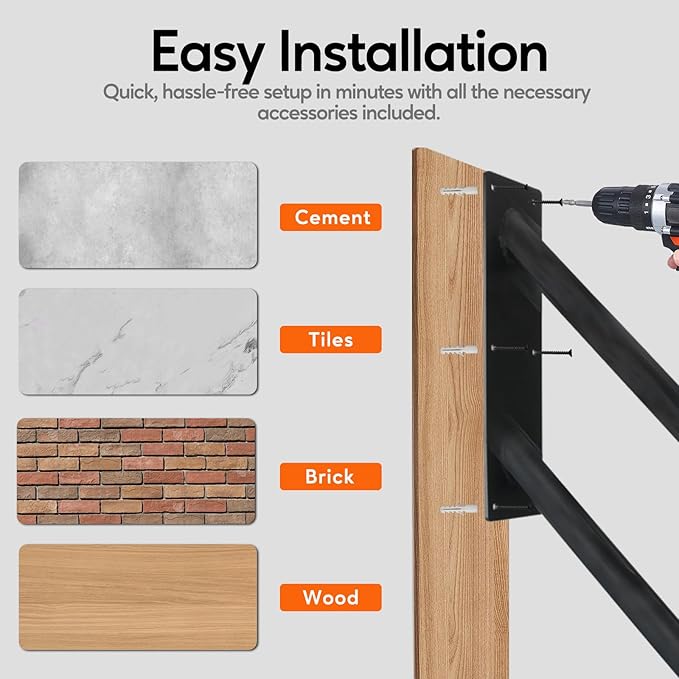 Outdoor Handrail for 1-2 Steps, 12" Length Wall Mount Stair Railing, 500LBS Strong U-Shaped Safety Grab Bar, Matte Black Metal