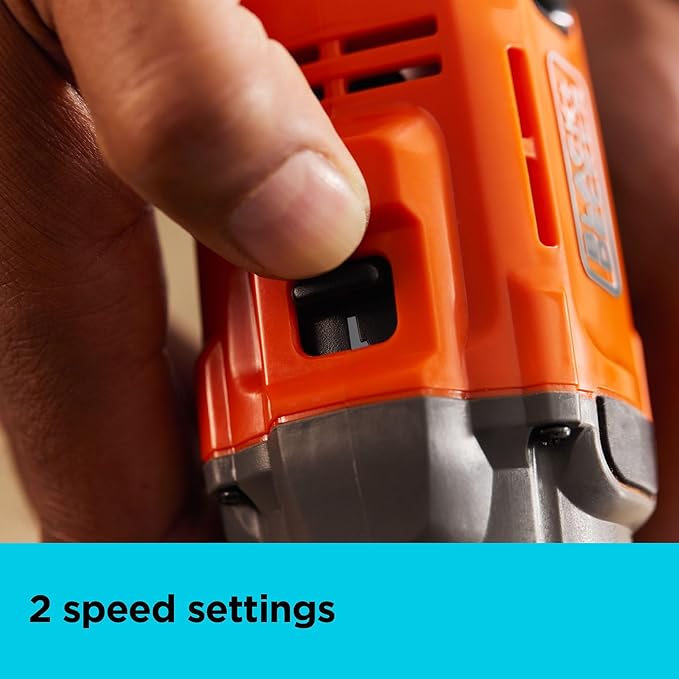 BLACK+DECKER Cordless Drill Driver, Power Drill with Battery and Charger Included, 20V MAX POWERCONNECT (BCD382DS1)