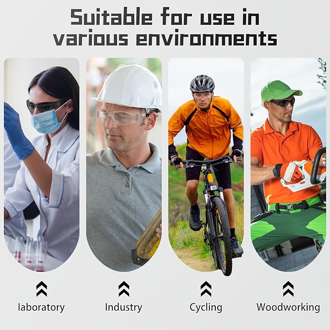 Clear Safety Glasses Bulk of 50,ANSI Z87.1 Impact Resistant Lens Eye Protection for Lab,Construction