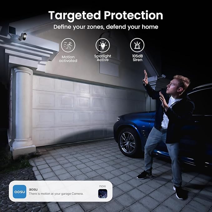 AOSU SolarCam Pro System Add-on Camera – Expand Your System - Requires Homebase to Use (NOT for Standalone Use)