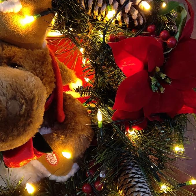 Christmas Lights with Timer Battery Operated String Lights 200 LED 8 Modes String Lights Clear Mini Light Set for Wedding Party Home Garden Wreath, Waterproof, Warm White