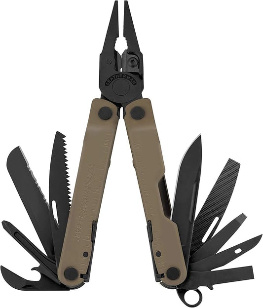 LEATHERMAN, Rebar Multitool with Premium Replaceable Wire Cutters and Saw, Coyote Tan
