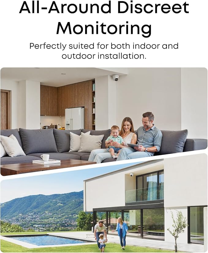 eufy PoE Turret Security Camera E41, NVR Add On Cam, 24/7 Recording, 4K UHD, 122° FOV, F1.6 Color Night Vision, Human/Vehicle/Pet AI Detection, Red and Blue Strobe, Plug and Play