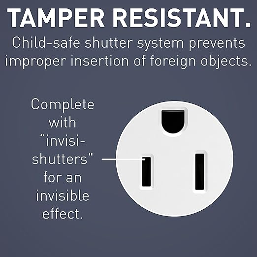 Legrand Radiant 1597TRUSBCCW 15 Amp GFCI Self Test Tamper Resistant Decorator Duplex Outlet with USB Type C, White (1 Count)