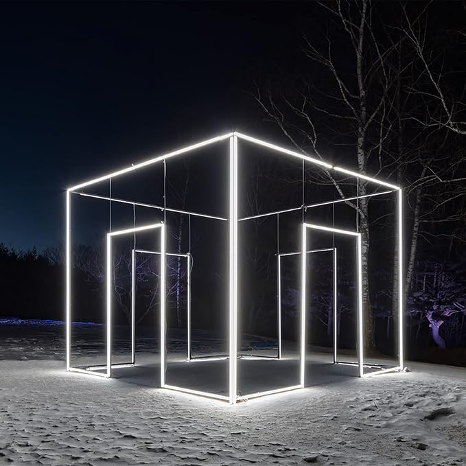 16.4FT Neon Lights Daylight, LED Flexible Linkable Waterproof Rope Strip Lights Nature White for DIY Sign Living Gaming Room Bedroom Bars Wall Party Wedding Christmas Indoor Outdoor Décor