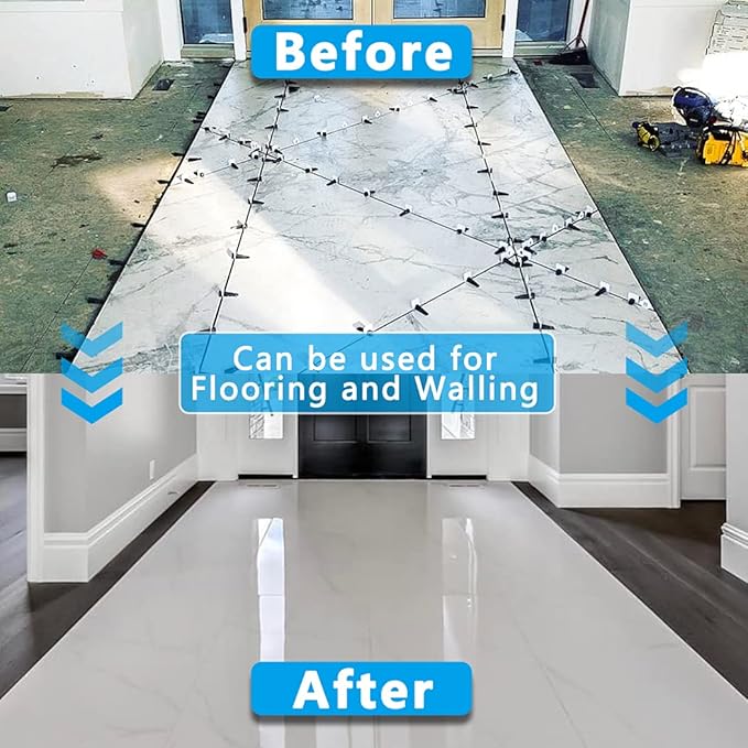 1400 PCS Tile Leveling System Clips 1/16''(1.5mm) Tiles Leveler Spacers Tool for Professional Ceramic Tile and Stone Installation