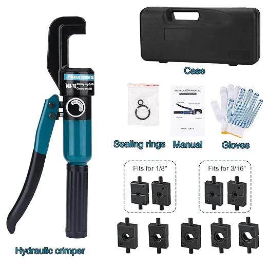 Steel DN Mate Upgrade Hydraulic Crimping Tool/Hydraulic Crimper with 9 Dies for Stainless Steel Cable Railing System, Cable Railing Hardware Hydraulic Crimping Tool DC03