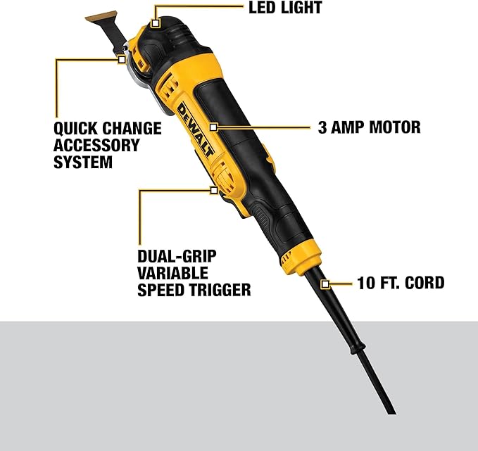 DEWALT DWE315SK Oscillating Multi-Tool Kit, Yellow