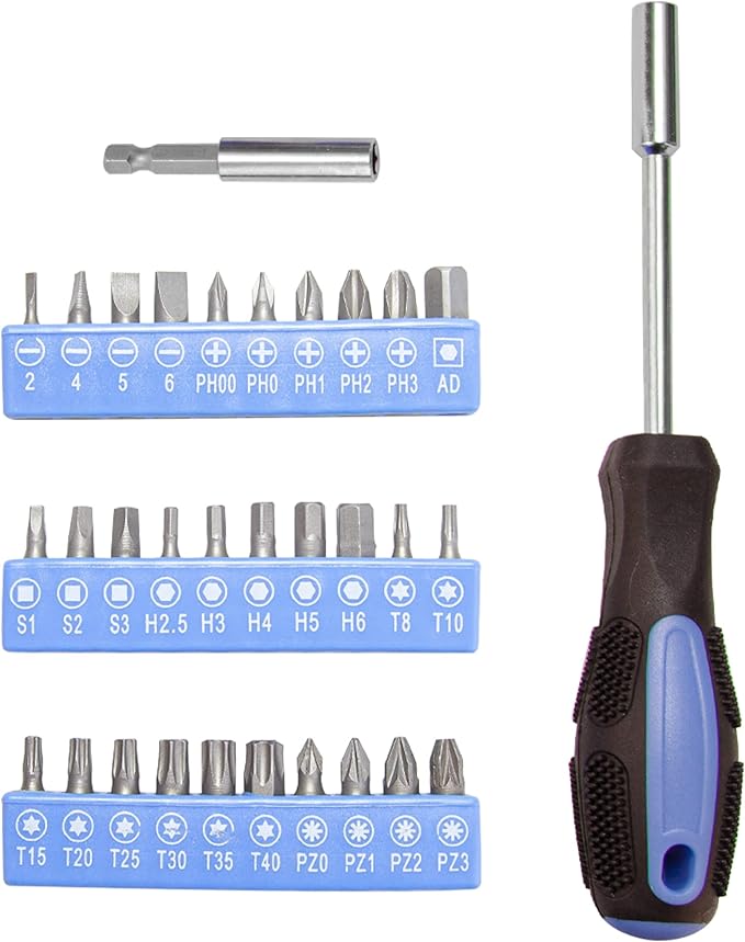 CARTMAN 126-Piece Home Tool Set Kit, Basic Household Hand Tools with Storage Case, Blue
