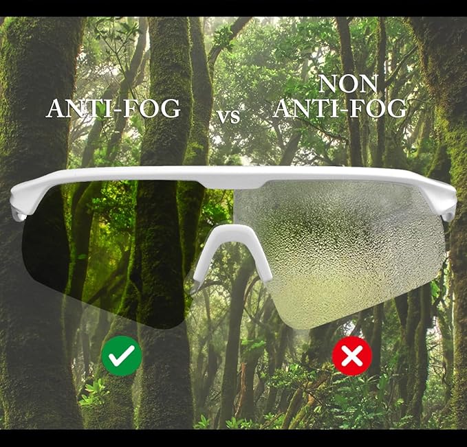 Eye Protection Anti Fog Sport Safety Glasses for Women Men Running Cycling Riding Pickleball Range S54