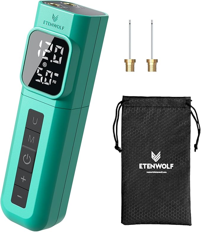 ETENWOLF P200 Electric Ball Pump 2000mAh Sports Air Pump with Digital Pressure Gauge for Basketball Soccer Volleyball