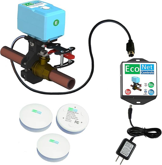 EVC300-HCLXL-SK3 Bulldog-JW WiFi Valve Robot, Auto Water Shutoff, Leak Detection, Hassle-Free Install, No Plumbing Needed, Supports 3-20 Sensors, Smart Home