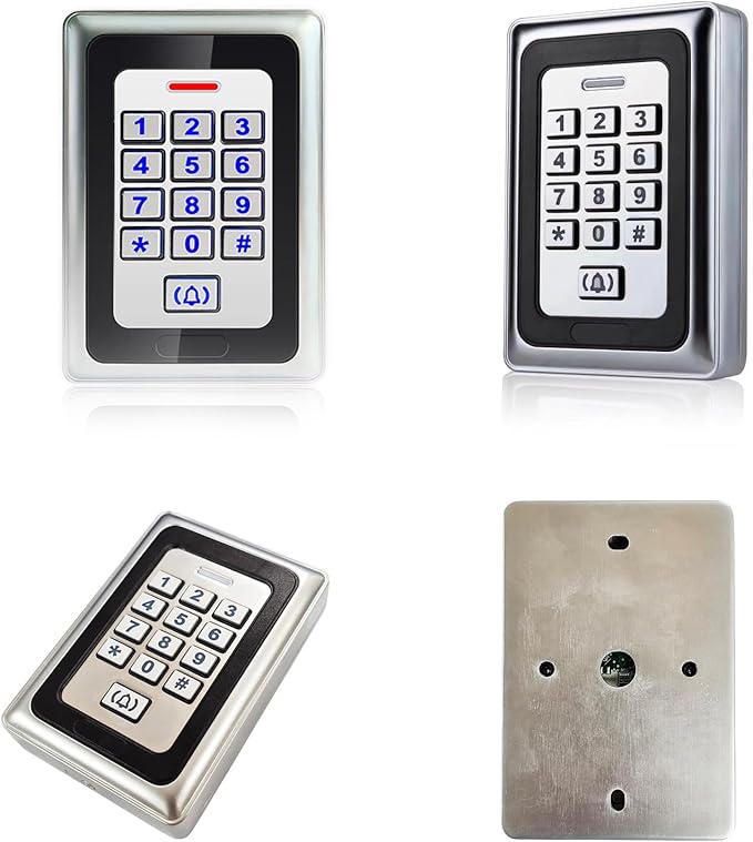 Smart Access Control System Kit – Metal Touch Keypad, 1200LB Magnetic Lock, Tuya App Remote Access, 2 Remote Controls, RFID Cards, Metal Exit Button – for Home/Office (K3-1-1200lbs Lock Kit)