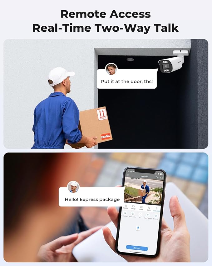 H.VIEW 32CH 4K PoE NVR Security Camera System 8TB, Smart Detection, Smart Human Detection, 20x8MP Outdoor Commercial PoE IP Cameras, AI Detection Trigger Color Night Vision, Surveillance for Business