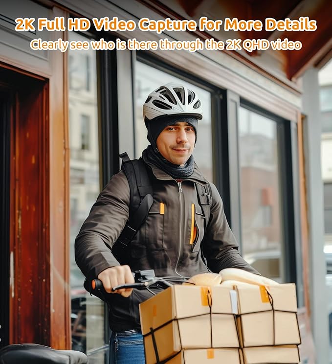 TOUCAN Doorbell Camera, Video Doorbell with Chime, 2-Way Talk, 2.4Ghz WiFi, Night Vision, PIR Motion Detection, Compatible with Alexa and Google Assistant, Indoor Outdoor Surveillance