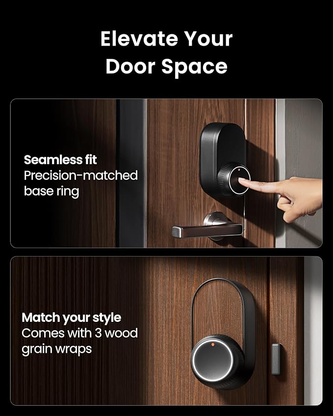 Smart Lock Ultra with Keypad,Fingerprint Door Lock, App Remote Control, Built-in WiFi Keypad Deadbolt, Auto Unlock, Waterproof&Easy Install,Supports Alexa and Google (Lock Ultra Touch Combo)