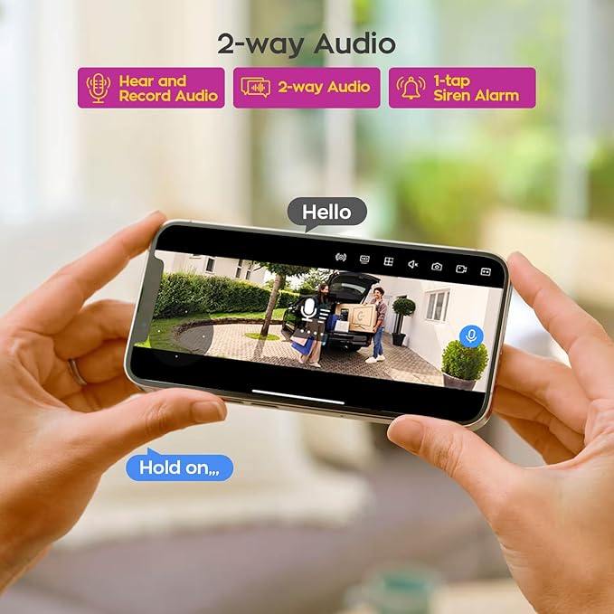 xmartO [AI Tracking Dome CAM 2K HD Metal Dome PTZ Wireless Security Camera with Automatic Tracking, 2-Way Audio and Night Vision (Standalone WiFi Camera, DPM3034 4-Pack)