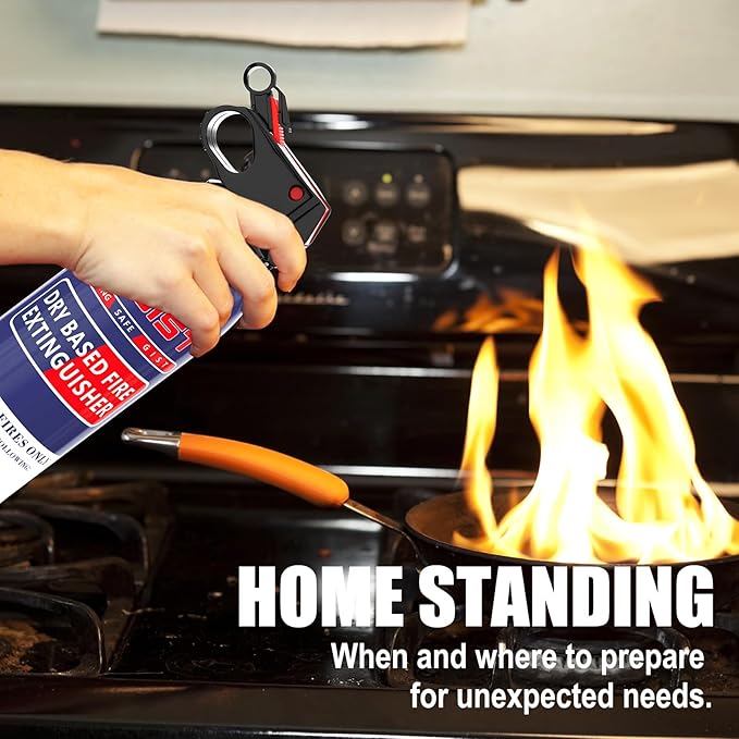 Fire Extinguisher for Home & Vehicle - 600g Fire Extinguisher | Grease & Electrical Fire Extinguisher for Kitchen, Car, Portable (1-Pack)