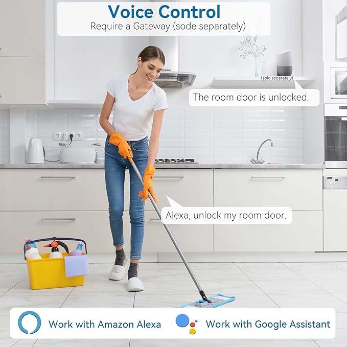 Keyless Entry Door Deadbolt with Handle Set, BEBASIA Fingerprint APP Smart Door Lock, Digital Keypad Bluetooth Deadbolt Lockset with Auto Lock Code Fob Black