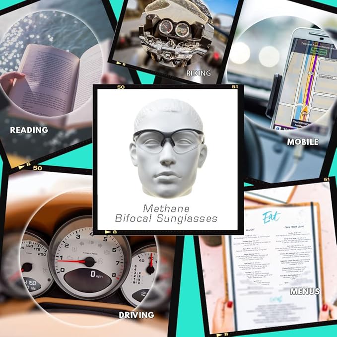 proSPORT Bifocal sunglass Safety Reader Z87 Wrap Around No Slip Grip +1.50 +2.00 +2.50 +3.00