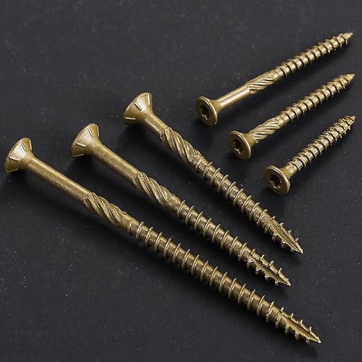 #14 * 8" Deck Screws, (95pcs) 5 lbs.Exterior Wood Screws, Rust Resistant Epoxy Coated, Bronze, T20 Star Bit