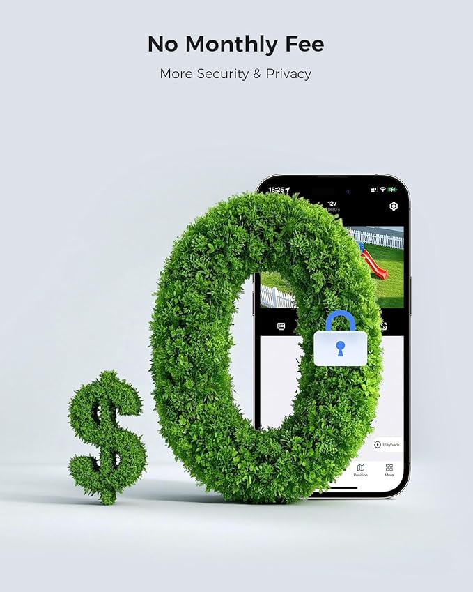 Hiseeu Solar Security Cameras Wireless Outdoor, 4 Cam-Kit, Expandable to 10CH, No Monthly Fee, Solar-Powered, Wireless Security Cameras System with 2K Color Night Vision, Easy Setup, 2.4G & 5G WiFi